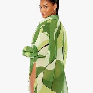 Green Sheer Swim Cover-Up  Ladies Size‎ XL